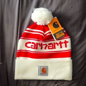 Carhartt beanie with pom pom